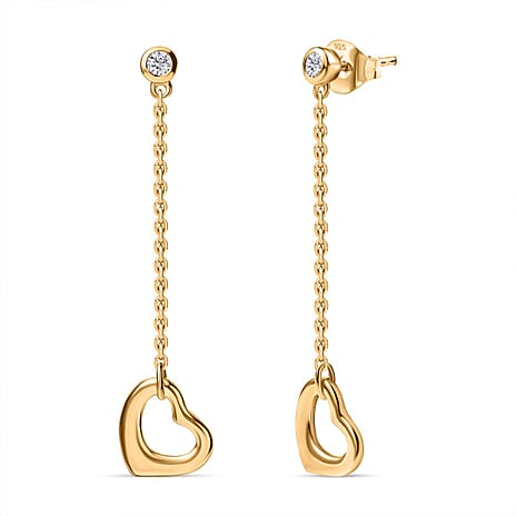 Luxuriant Diamond  Lab Grown Diamond  Fancy Earring in 18K YG Vermeil Sterling Silver 0.15 ct  0.150  Ct.