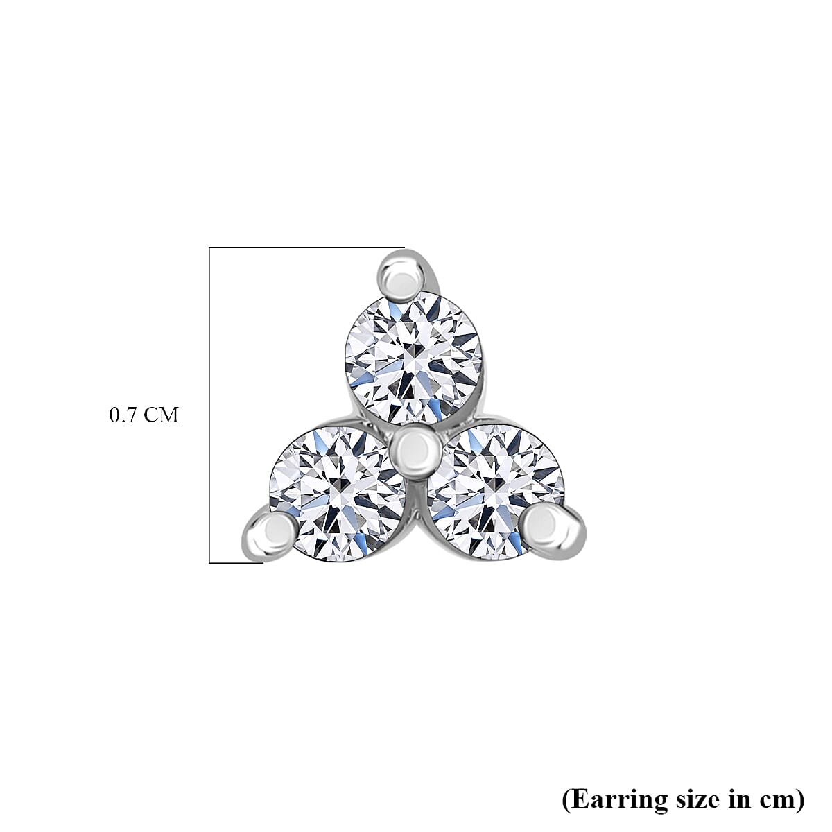 Luxuriant Diamond Lab Grown Diamond (SI-G-H) Earring with Push Back in Sterling Silver