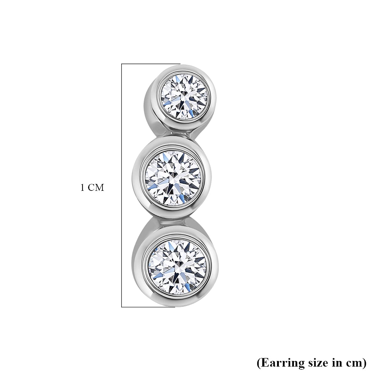 Luxuriant Diamond Lab Grown Diamond (SI-G-H) Solitaire Stud Push Post Earring in Rhodium Overlay Sterling Silver Luxuriant Diamond Lab Grown Diamond (SI-G-H) Solitaire Stud Push Post Earring in Rhodium Overlay Sterling Silver
