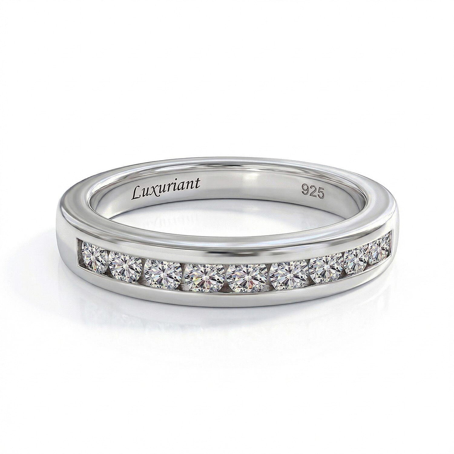 Luxuriant Diamond Lab Grown Diamond (SI-GH) Band Ring in Sterling Silver