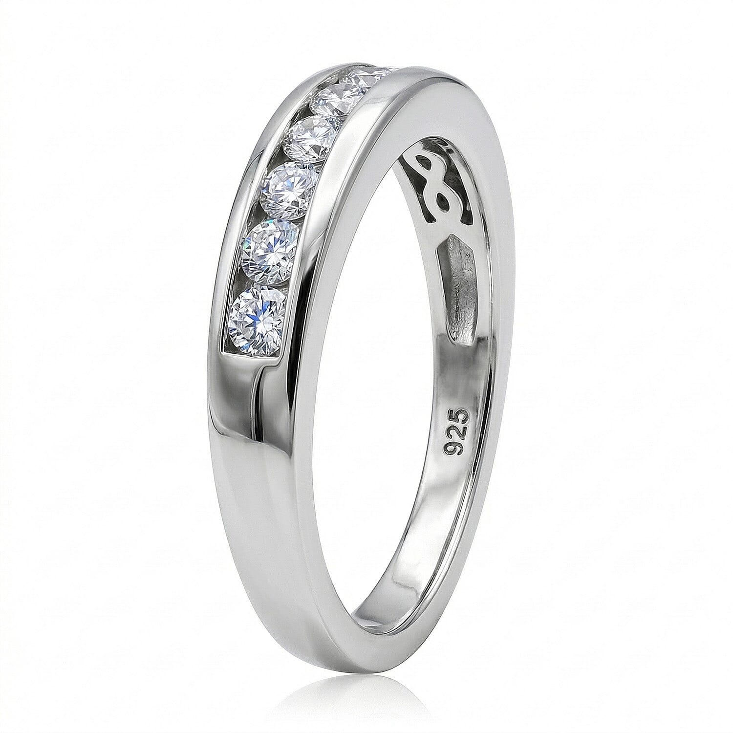 Luxuriant Diamond Lab Grown Diamond (SI-GH) Band Ring in Sterling Silver