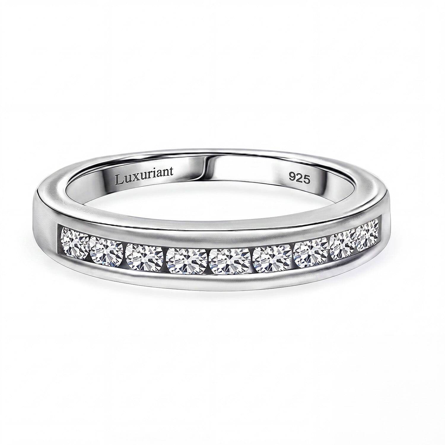 Luxuriant Diamond Lab Grown Diamond (SI-GH) Band Ring in Sterling Silver