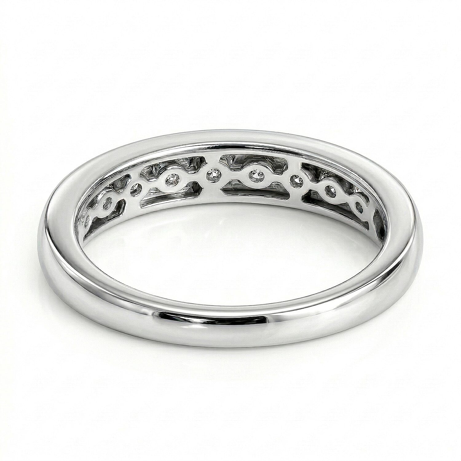 Luxuriant Diamond Lab Grown Diamond (SI-GH) Band Ring in Sterling Silver