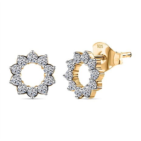 Luxuriant Diamond  Lab Grown Diamond  Fancy Earring in 18K YG Vermeil Sterling Silver 0.50 ct  0.500  Ct.