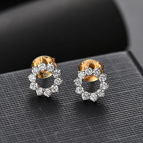 Luxuriant Diamond  Lab Grown Diamond  Fancy Earring in 18K YG Vermeil Sterling Silver 0.50 ct  0.500  Ct.