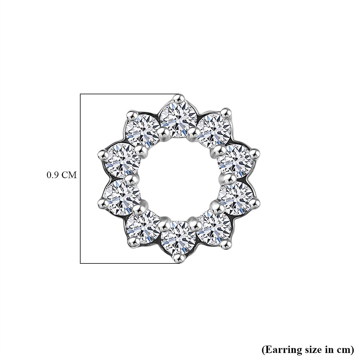 Luxuriant Diamond  Lab Grown Diamond  Fancy Earring in Rhodium Overlay Sterling Silver 0.50 ct. SI-G/H