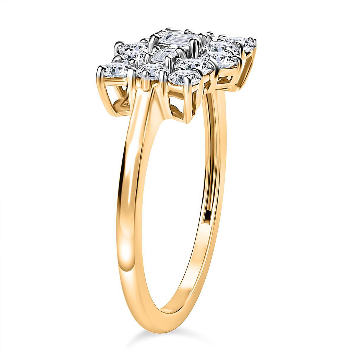 Luxuriant Diamond Lab Grown Diamond (VS-E-F) Boat Ring in Sterling Silver Luxuriant Diamond Lab Grown Diamond (VS-E-F) Boat Ring in Sterling Silver
