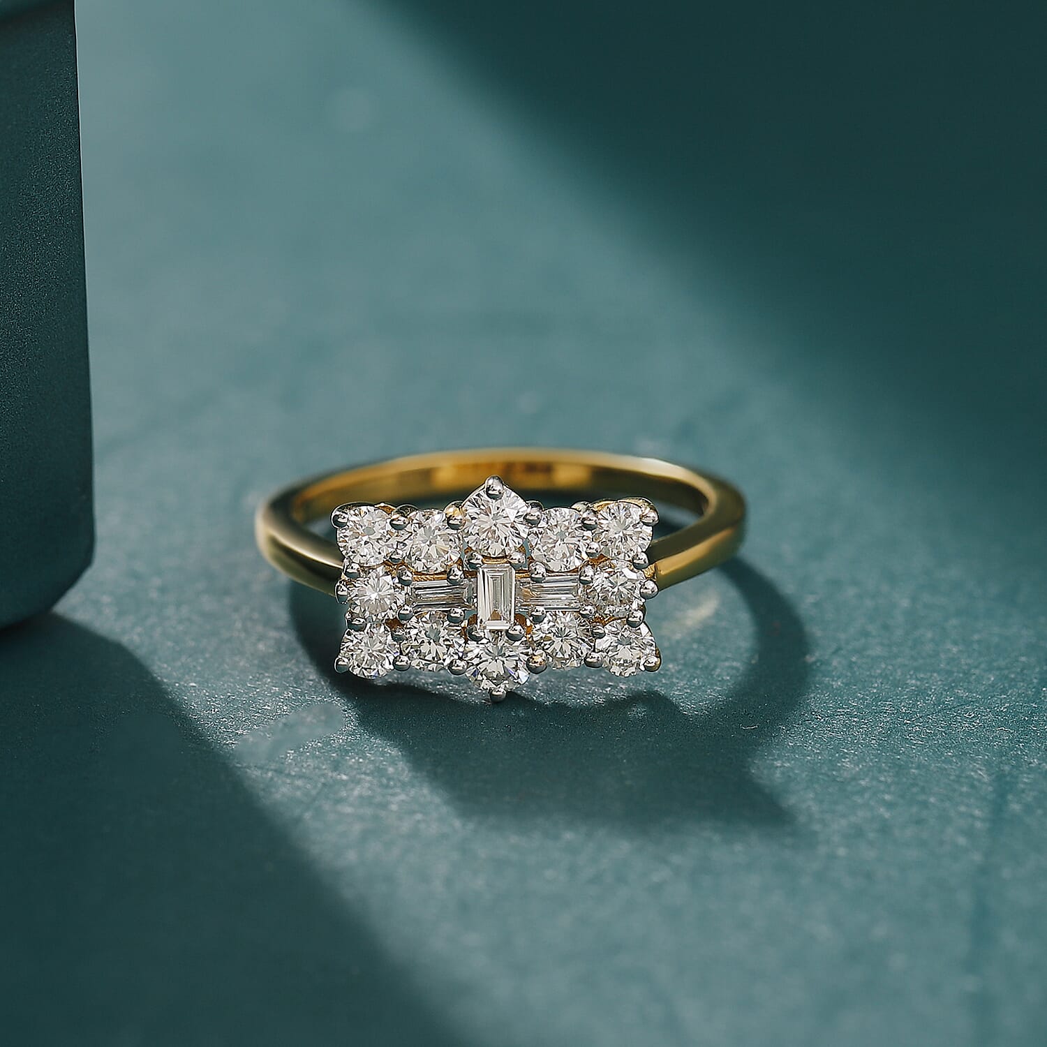 Luxuriant - Lab Grown Diamond (VS-E-F) Boat Ring in 18K Vermeil Yellow Gold Plated Sterling Silver 1.00 Ct.