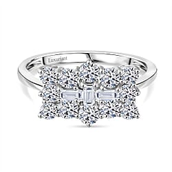 Luxuriant Diamond Lab Grown Diamond (VS-E-F) Boat Ring in Sterling Silver