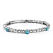 Sleeping Beauty Turquoise  Full Bangle in Rhodium Overlay Sterling Silver 1.80 ct,  Silver Wt. 17.5 Gms  2.076  Ct.