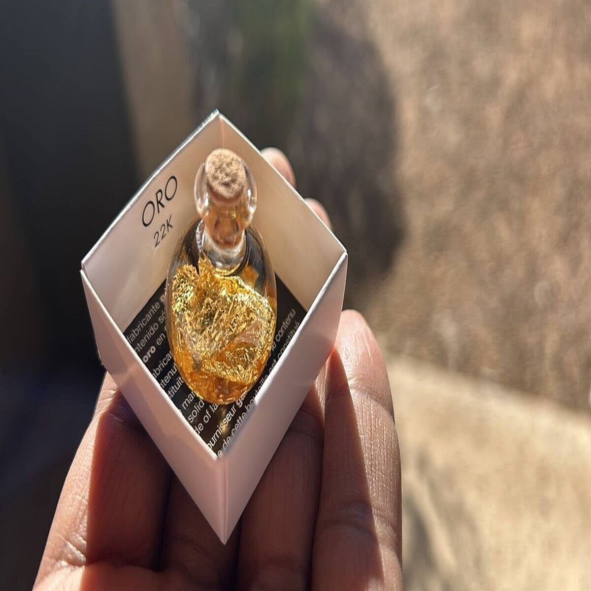 FINAL STOCK  - Rare Tucson Find - Hand Made in Italy - 22K Gold (91.6% Purity) Foil in Glass Bottle