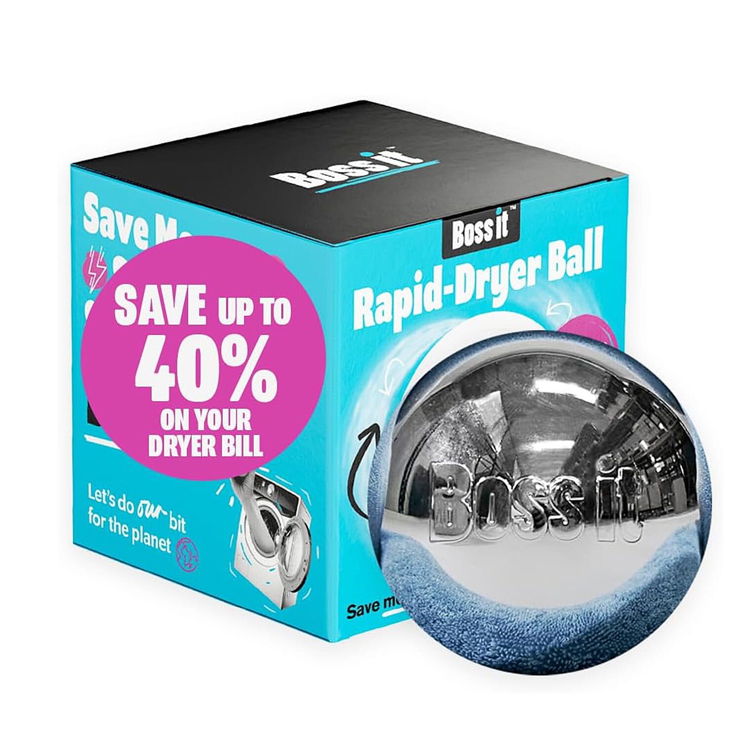 Boss It Ultra Reflective Tumble Rapid Dryer Ball - Silver