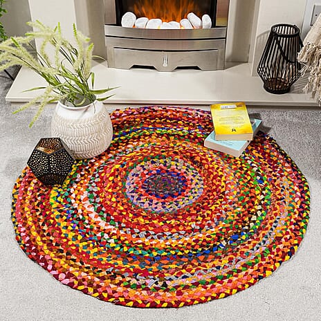 IW Cotton Rug and Door Mat (Size 1x120 cm) - Multi Color