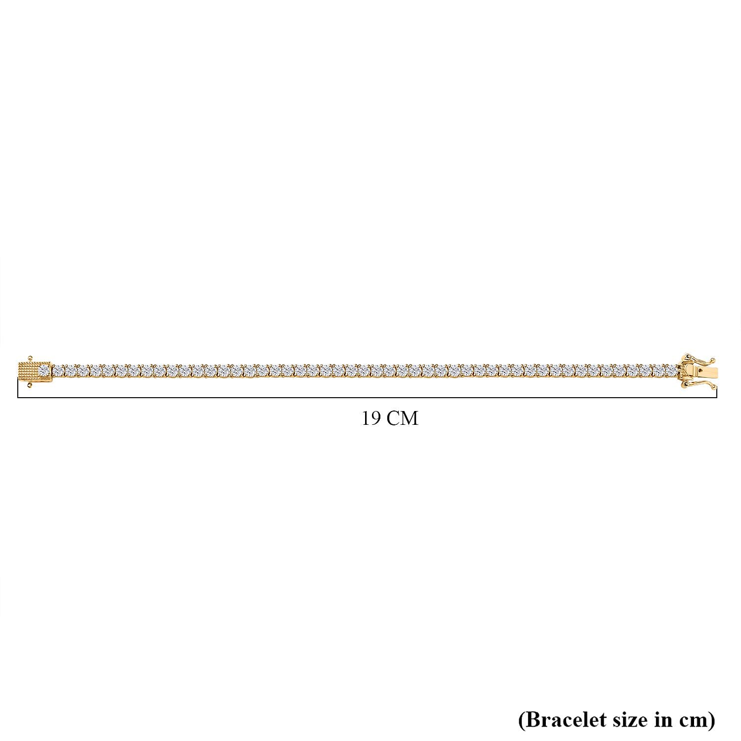 Moissanite Tennis Bracelet in 18K Vermeil Yellow Gold Plated Sterling Silver Moissanite Tennis Bracelet in 18K Vermeil Yellow Gold Plated Sterling Silver