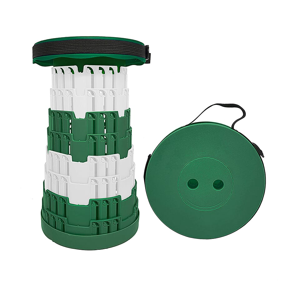 Portable Folding Telescopic Camping Stool - Green