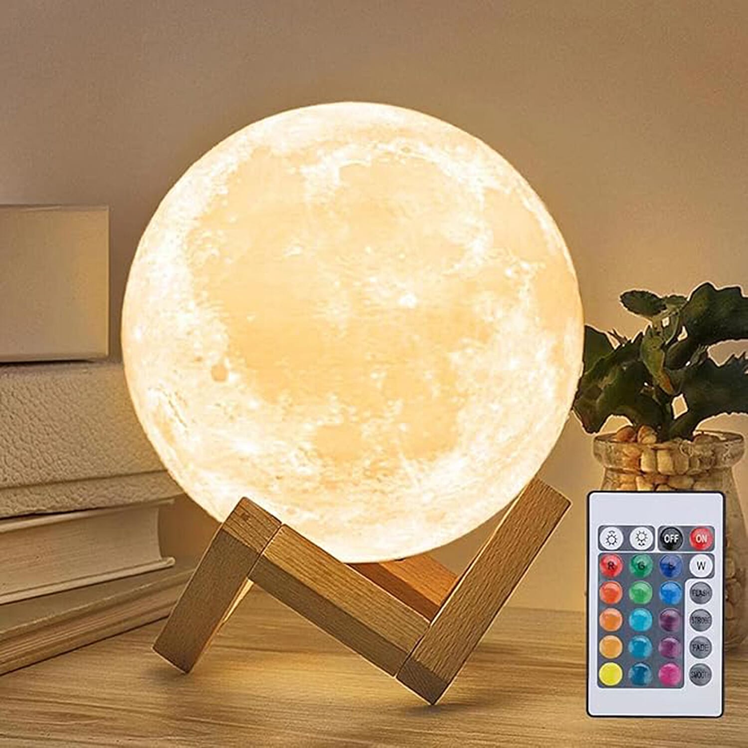 Colour Changing Moon Lamp - White