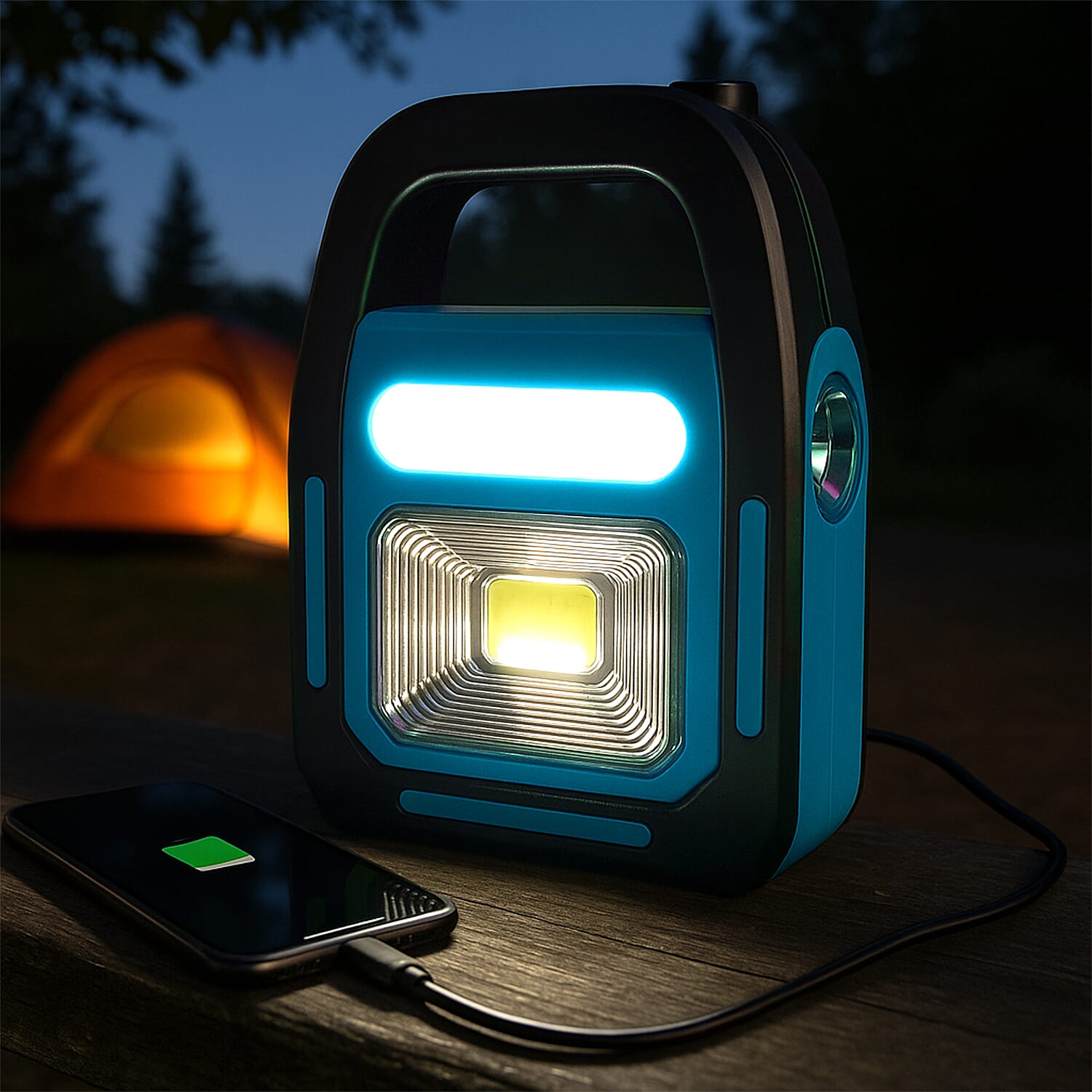 Solar Rechargeable Work Light (1200 mAh Lithium Battery Inc.) - Blue