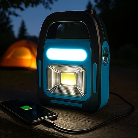 Solar Rechargeable Work Light (1200 mAh Lithium Battery Inc.) - Blue