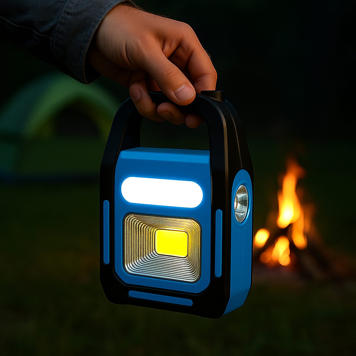 Solar Rechargeable Work Light (1200 mAh Lithium Battery Inc.) - Blue