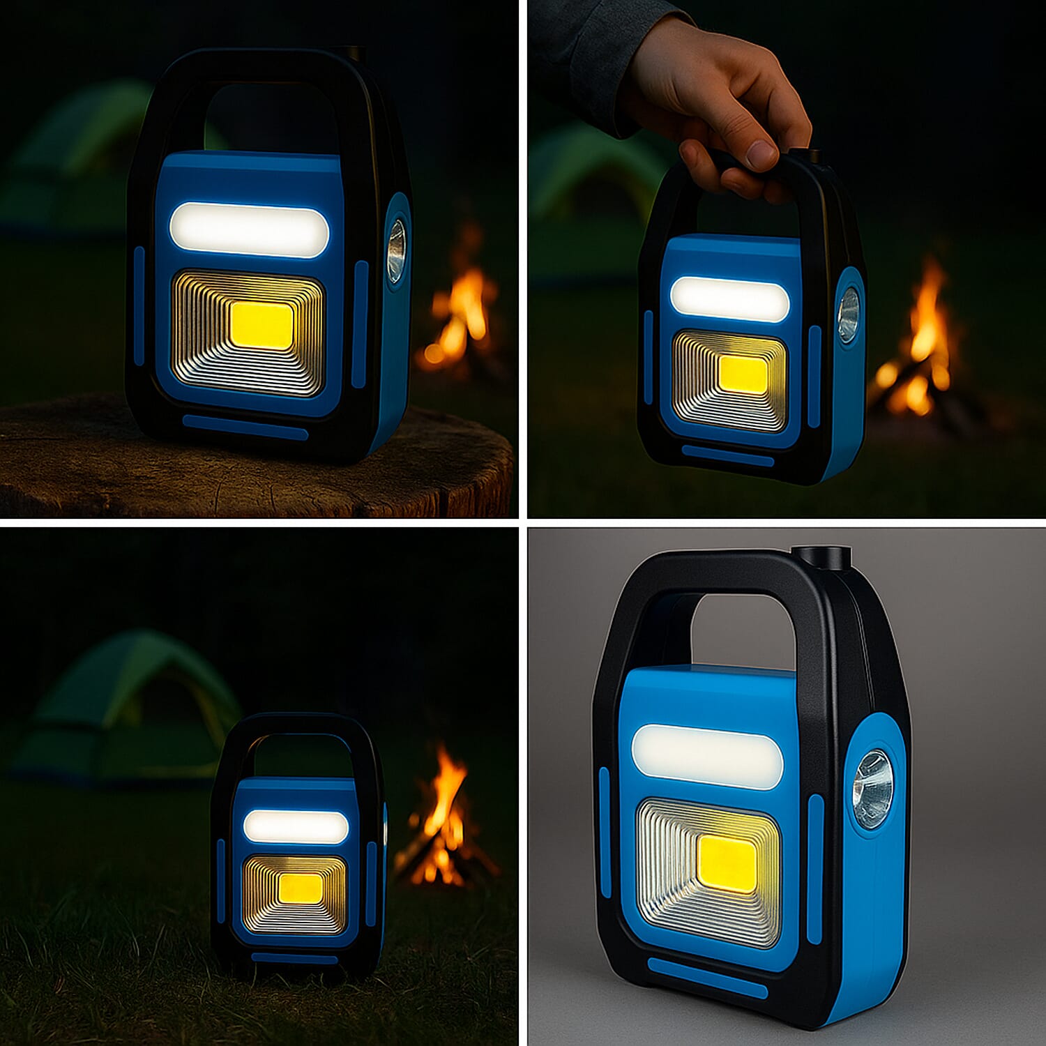 Solar Rechargeable Work Light (1200 mAh Lithium Battery Inc.) - Blue