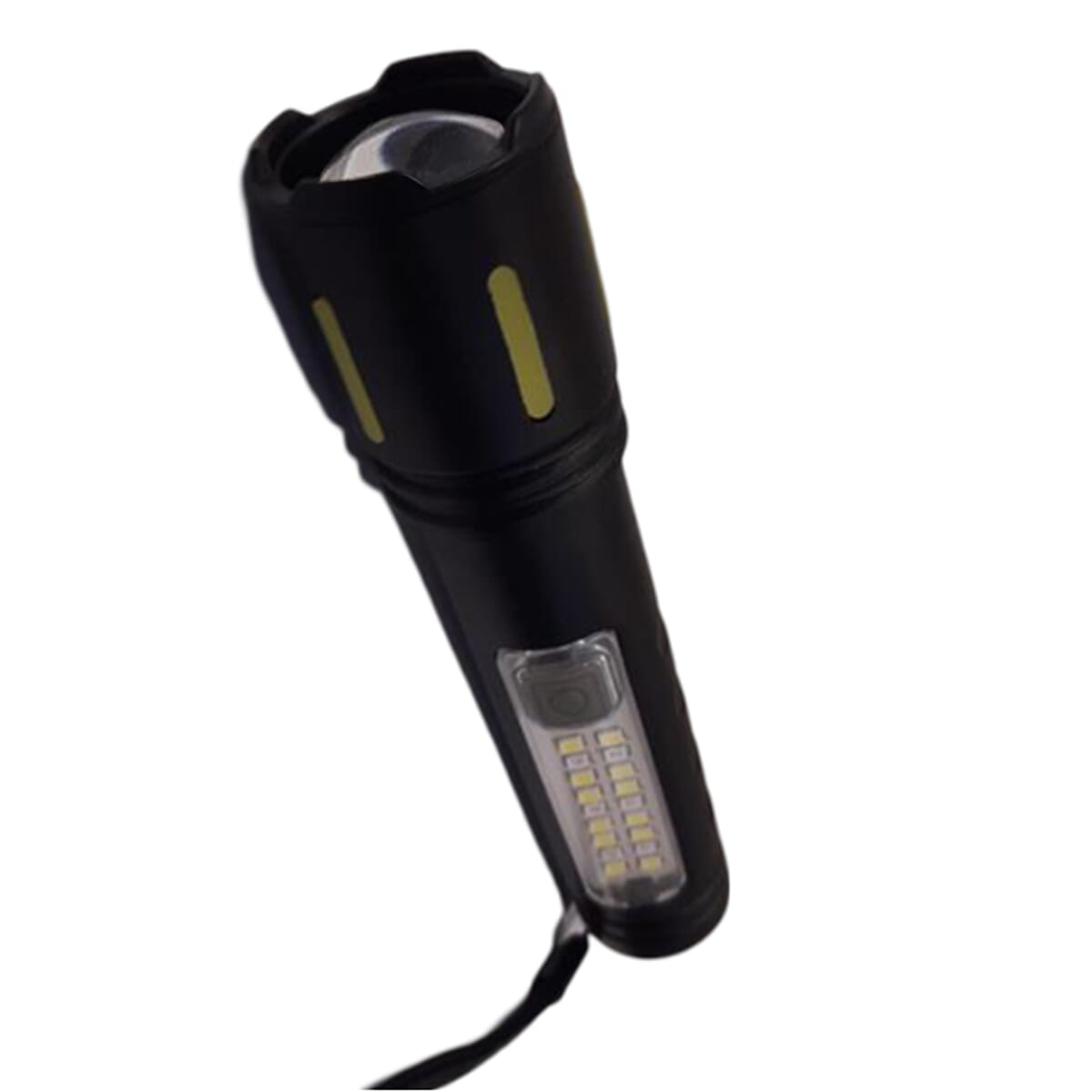 Rechargeable Torch with 6 Light Modes (1200mAh Lithium Battery Inc.) - Black