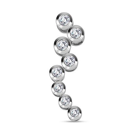 Luxuriant Diamond Lab Grown Diamond Pendant in Rhodium Overlay Sterling Silver 0.51 Ct. Luxuriant Diamond Lab Grown Diamond Pendant in Rhodium Overlay Sterling Silver 0.51 Ct.
