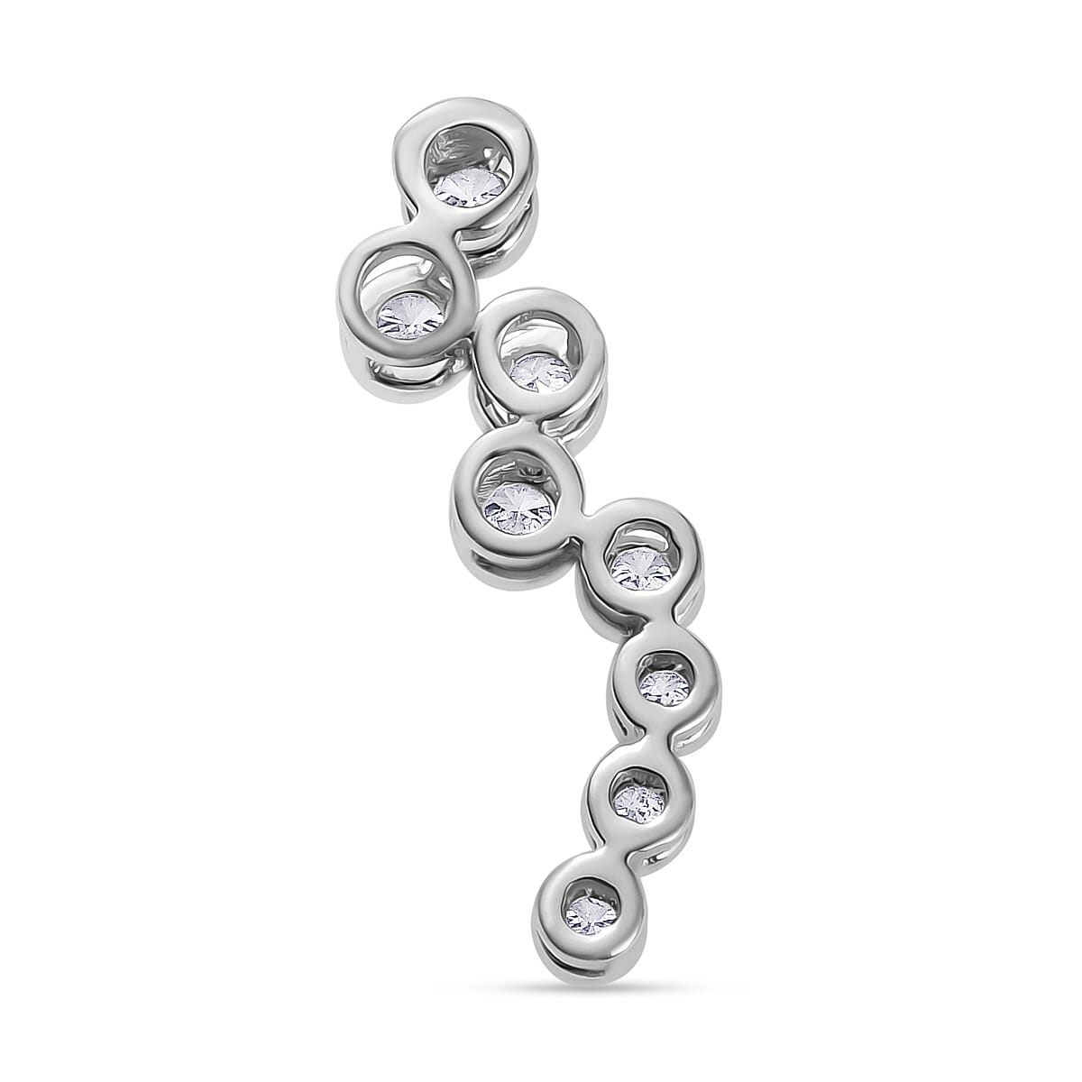 Luxuriant Diamond Lab Grown Diamond Pendant in Rhodium Overlay Sterling Silver 0.51 Ct. Luxuriant Diamond Lab Grown Diamond Pendant in Rhodium Overlay Sterling Silver 0.51 Ct.