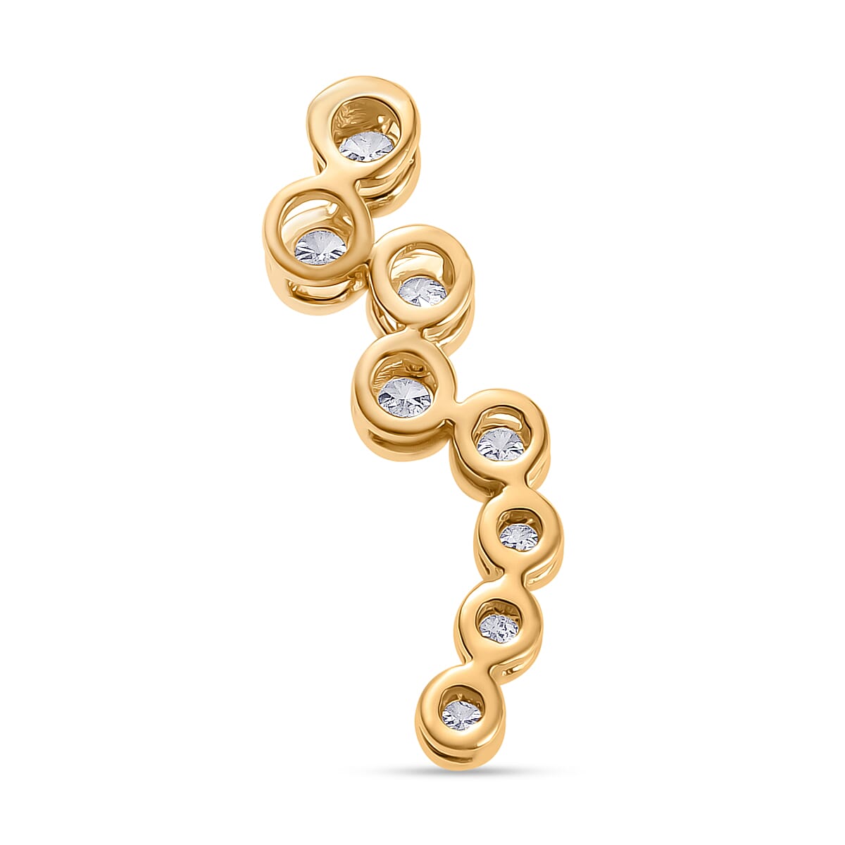 Luxuriant Diamond Lab Grown Diamond (SI-G-H) Pendant in 18K Vermeil Yellow Gold Plated Sterling Silver 0.51 Ct.