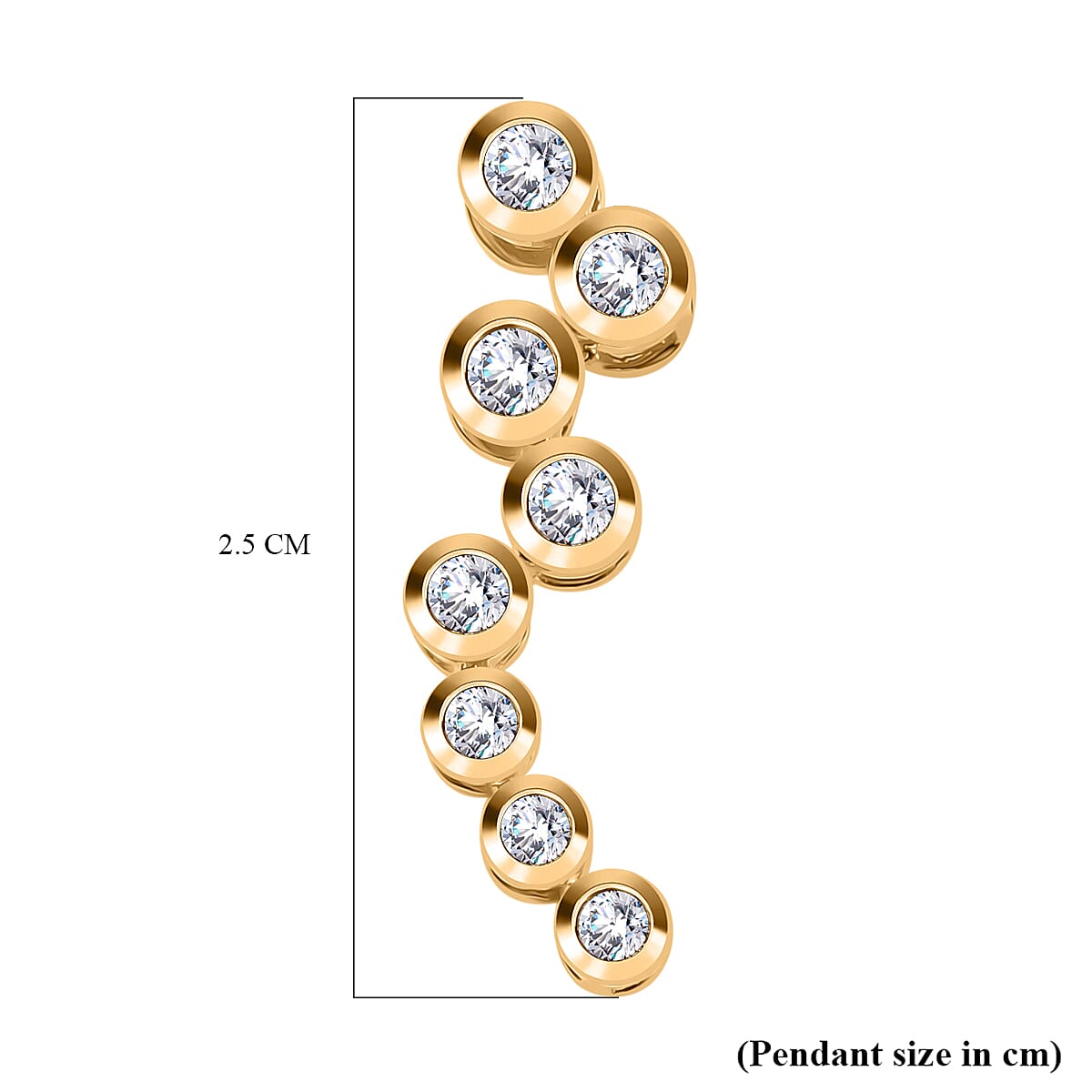 Luxuriant Diamond Lab Grown Diamond (SI-G-H) Pendant in 18K Vermeil Yellow Gold Plated Sterling Silver 0.51 Ct.