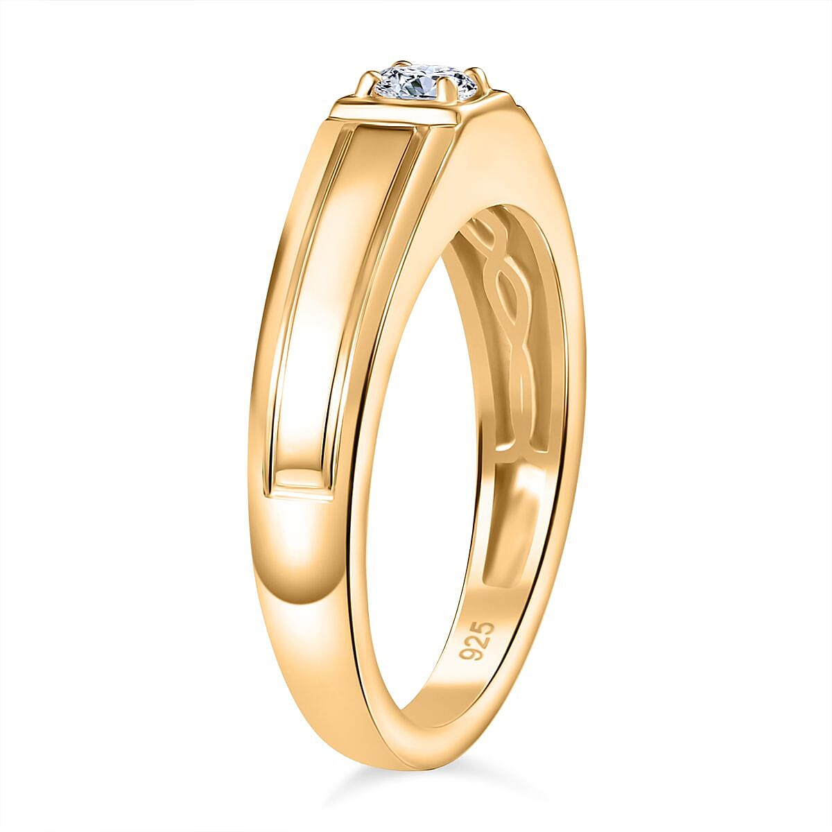 Luxuriant Diamond Lab Grown Diamond (SI-G-H) Signet Ring in Sterling Silver