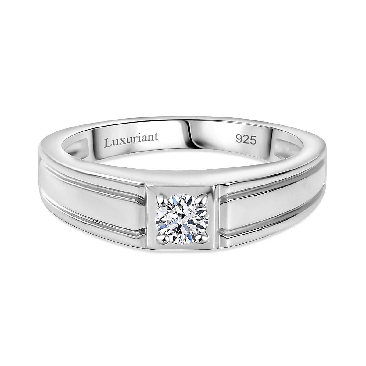 Luxuriant Diamond Lab Grown Diamond (SI-G-H) Signet Ring in Sterling Silver
