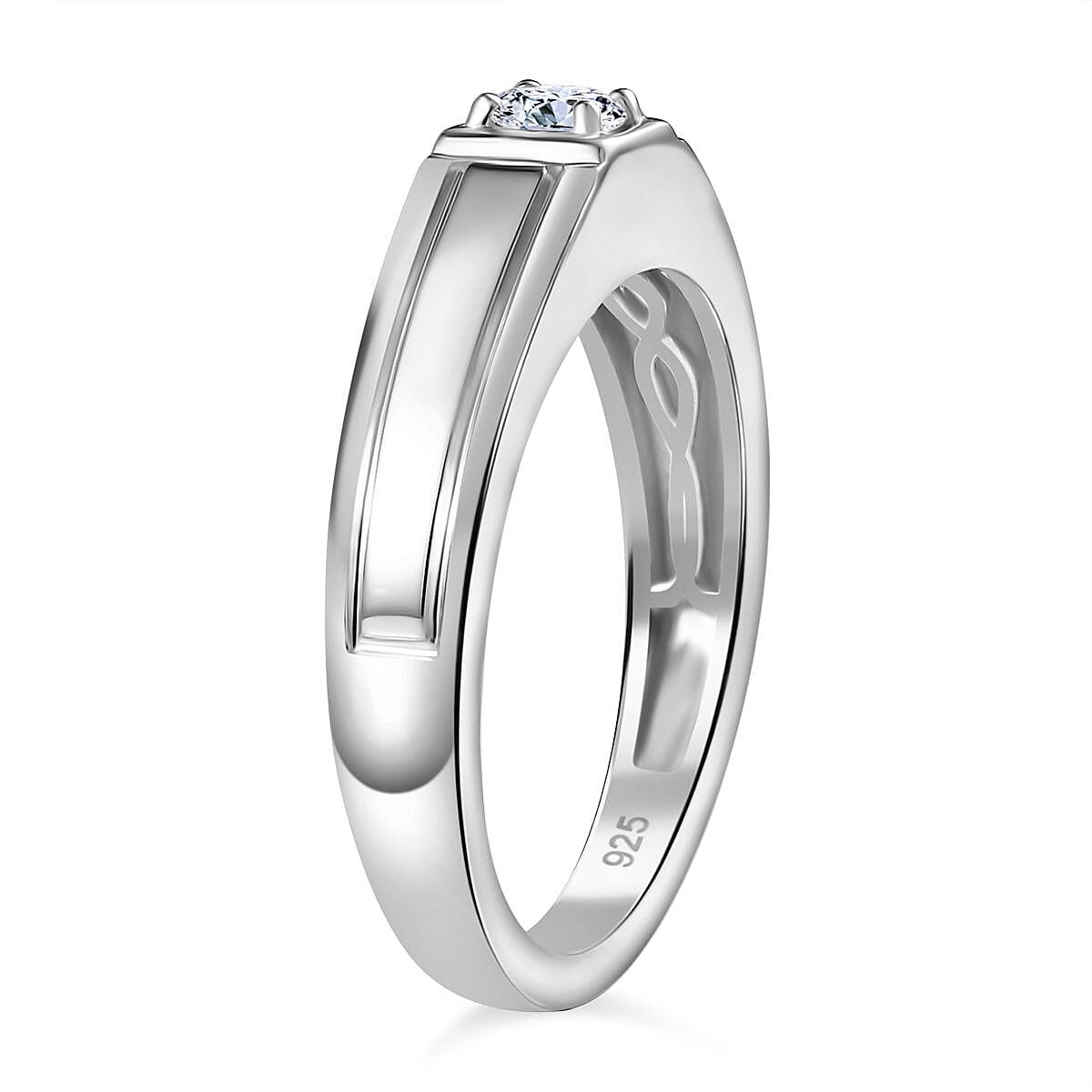 Luxuriant Diamond Lab Grown Diamond (SI-G-H) Signet Ring in Sterling Silver