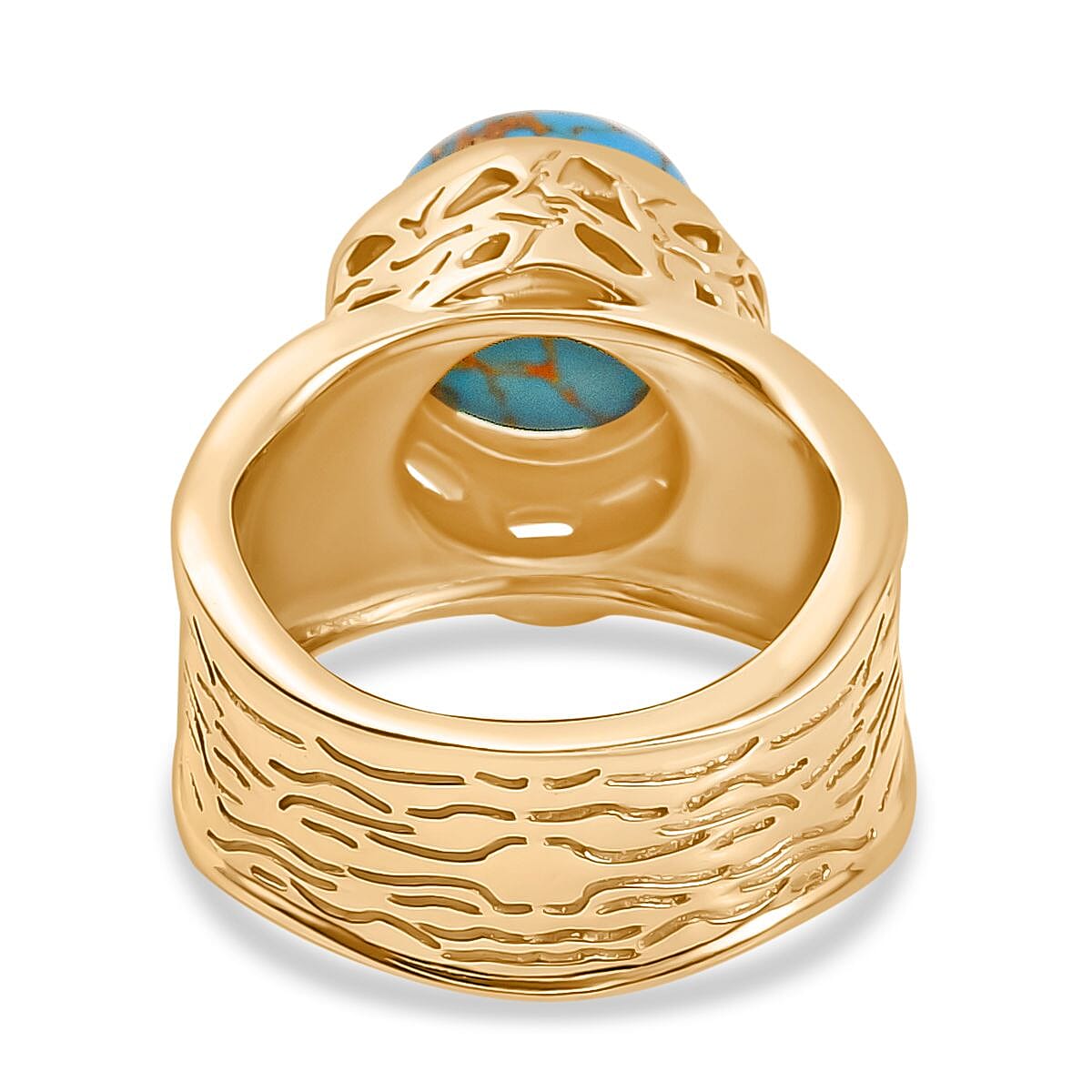 Blue Turquoise Solitaire Ring 3.67 Ct.