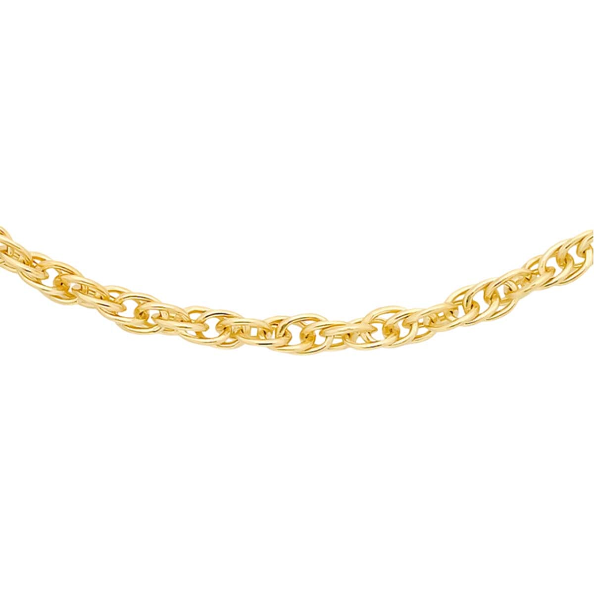 9K Yellow Gold Prince of Wales Chain (Size - 20) with Spring Ring Clasp