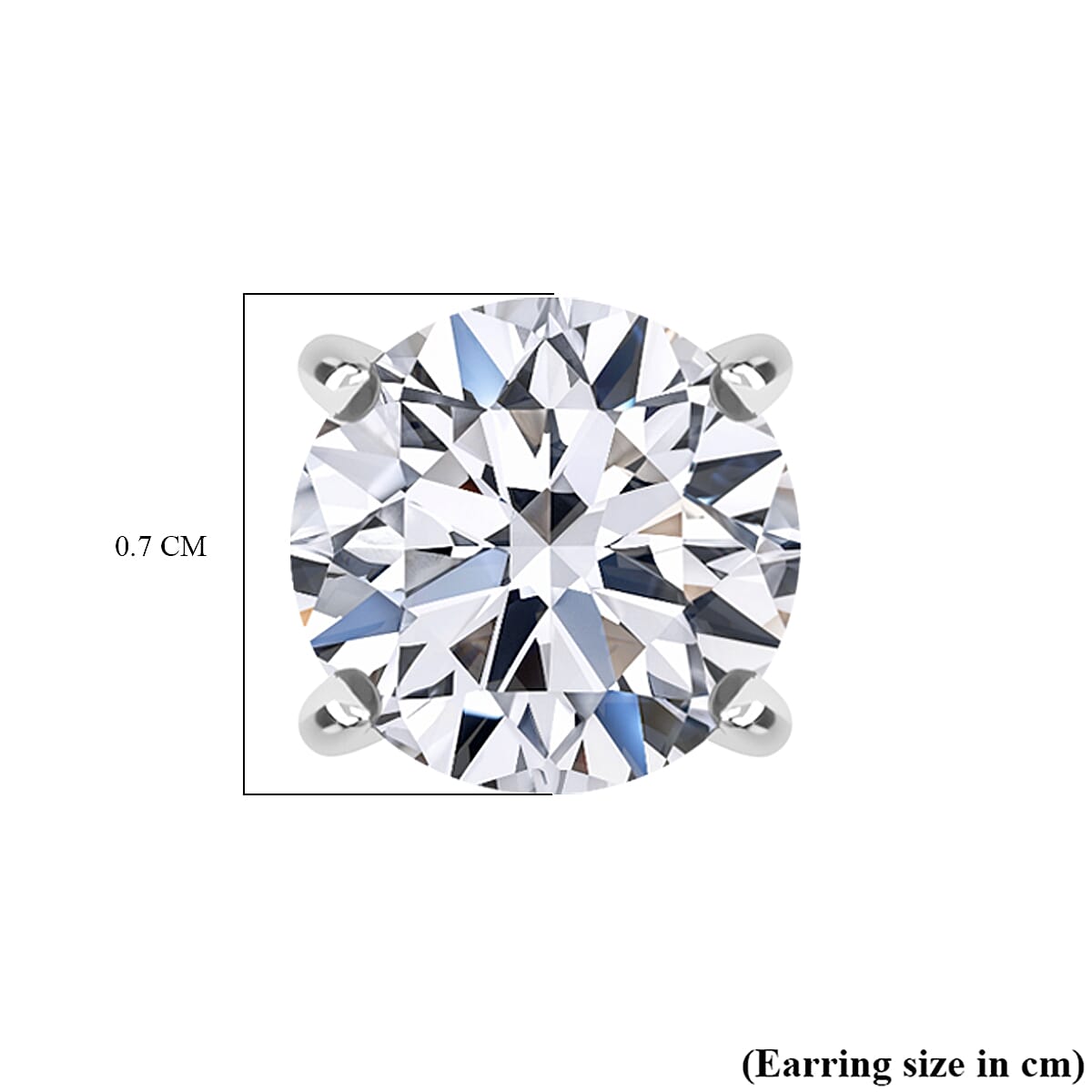 Luxuriant 9K White Gold SGL Certified (SI-GH) Round Brilliant Cut Lab Grown Diamond Stud Push Back Earrings 2.01 Ct.