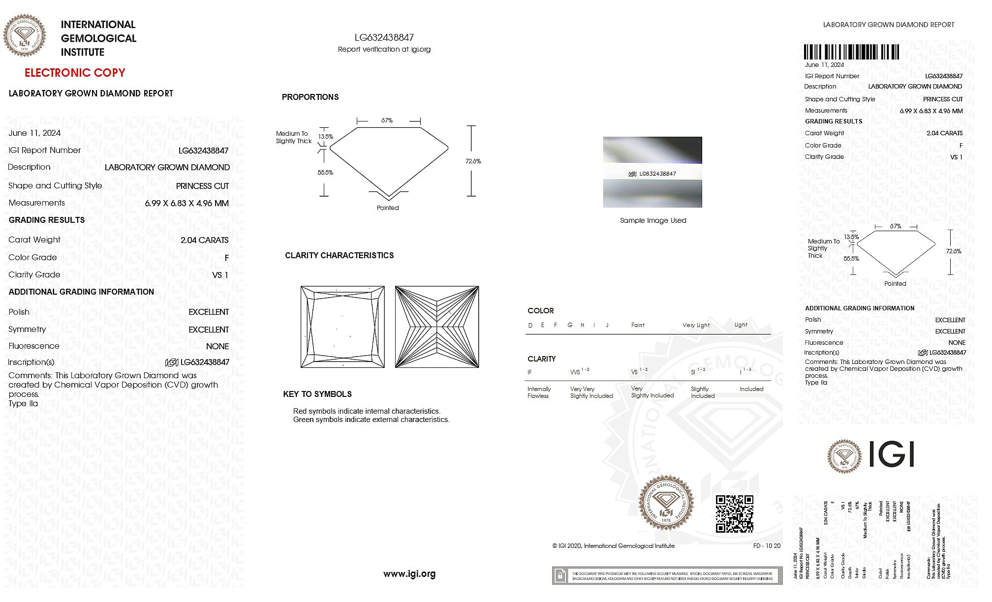 Luxuriant Diamond 950 Platinum IGI Certified Princess Cut Lab Grown Diamond (VS-E-F) Trilogy Ring 3.07 Ct.