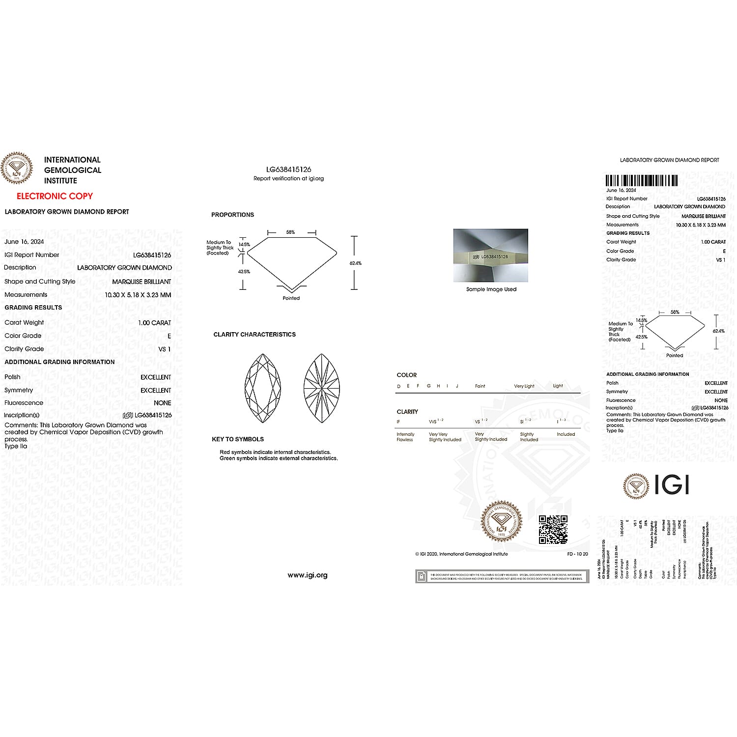 Luxuriant Diamond 950 Platinum IGI Certified Lab Grown Diamond Ring 1.58 Ct, Platinum Wt. 6.21 Gms. Luxuriant Diamond 950 Platinum IGI Certified Lab Grown Diamond Ring 1.58 Ct, Platinum Wt. 6.21 Gms.