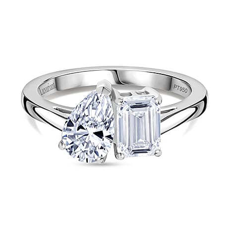 Designer Inspired - THE TOI ET MOI Luxuriant Diamond 950 Platinum IGI Certified (VS-E-F) Lab Grown Diamond Ring 2.00 Ct.