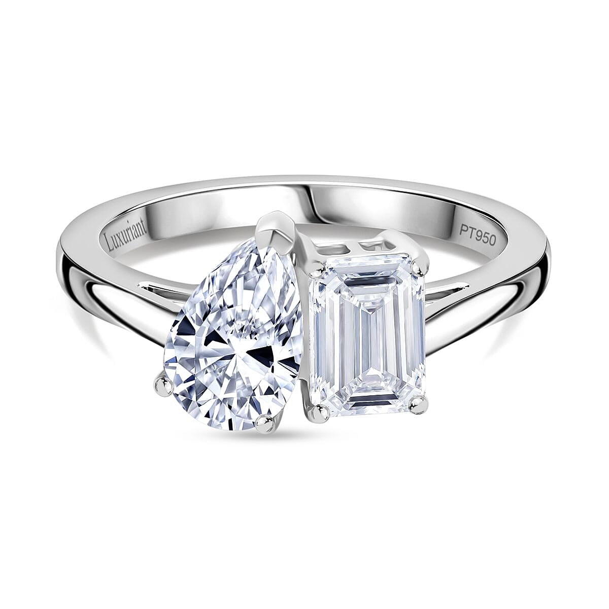 THE TOI ET MOI Luxuriant 950 Platinum IGI Certified (VS-E/F) Lab Grown Diamond Ring