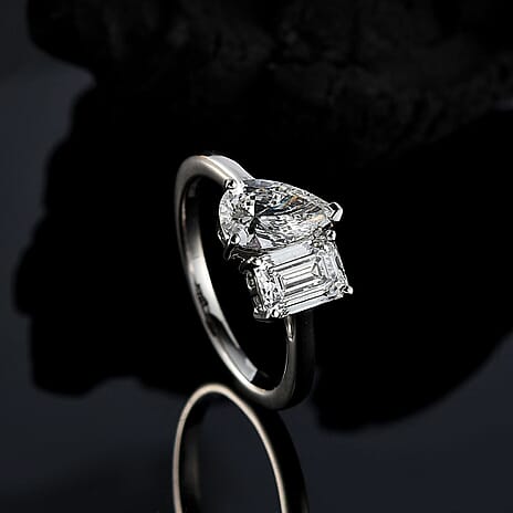 Designer Inspired - THE TOI ET MOI Luxuriant Diamond 950 Platinum IGI Certified (VS-E-F) Lab Grown Diamond Ring 2.00 Ct.