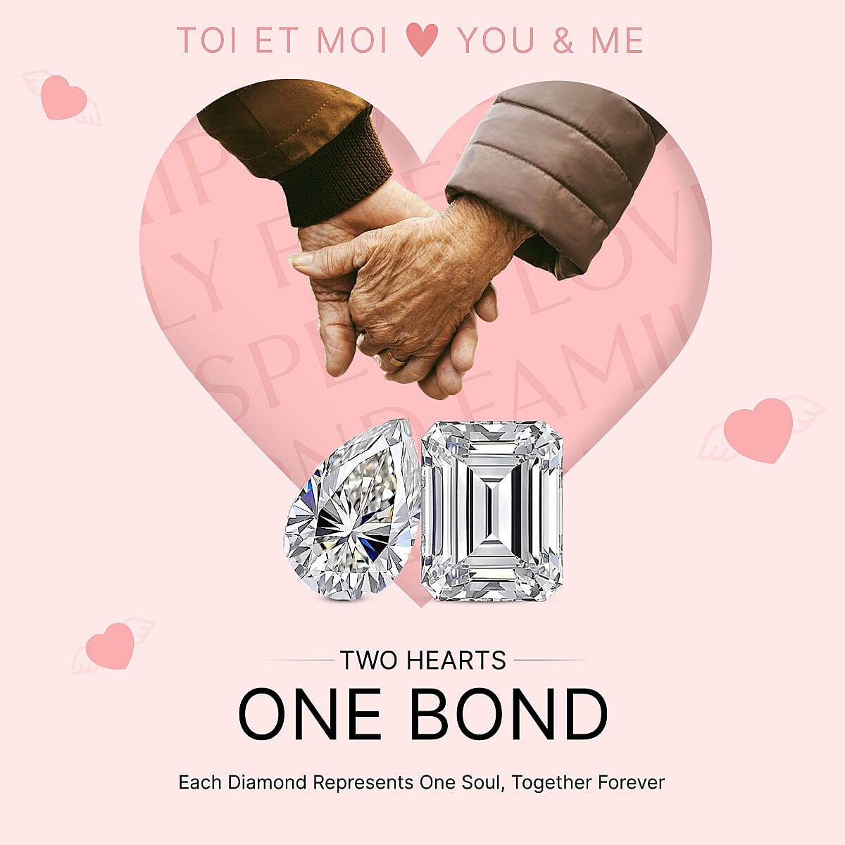 THE TOI ET MOI Luxuriant 950 Platinum IGI Certified (VS-E/F) Lab Grown Diamond Ring