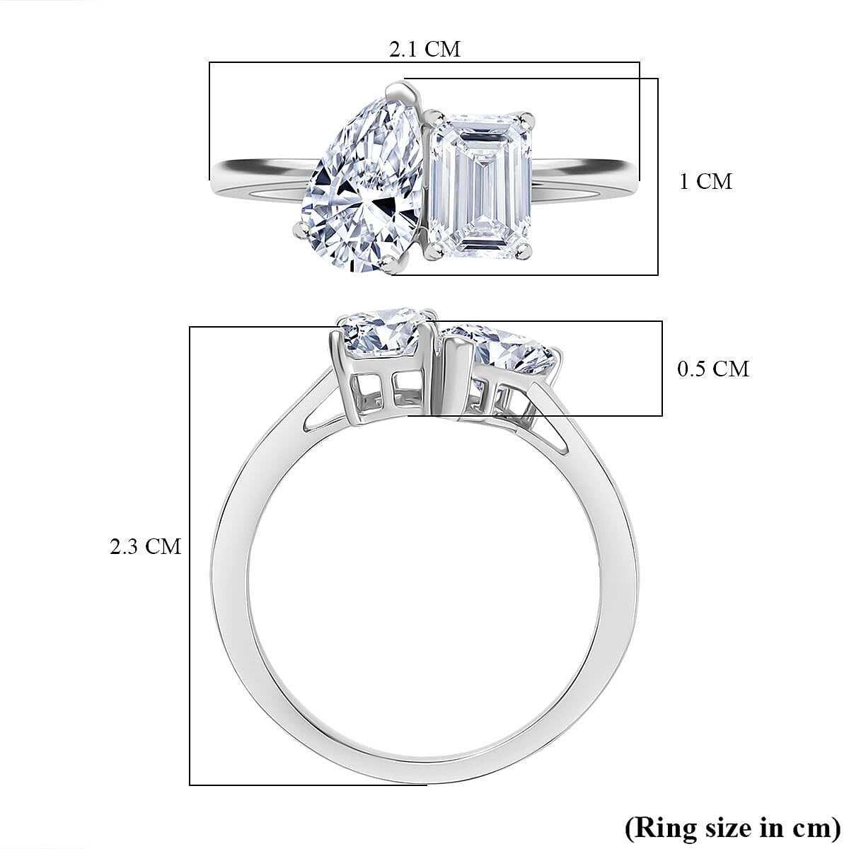 THE TOI ET MOI Luxuriant 950 Platinum IGI Certified (VS-E/F) Lab Grown Diamond Ring
