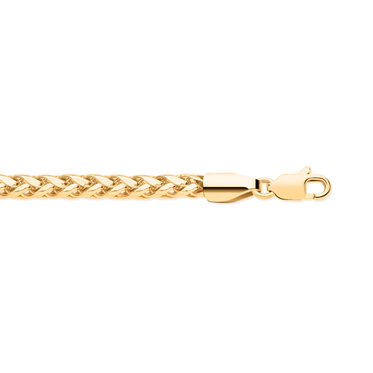 9K Yellow Gold Spiga Diamond Cut Necklace (Size - 18) with Lobster Clasp. 2.5 Gms