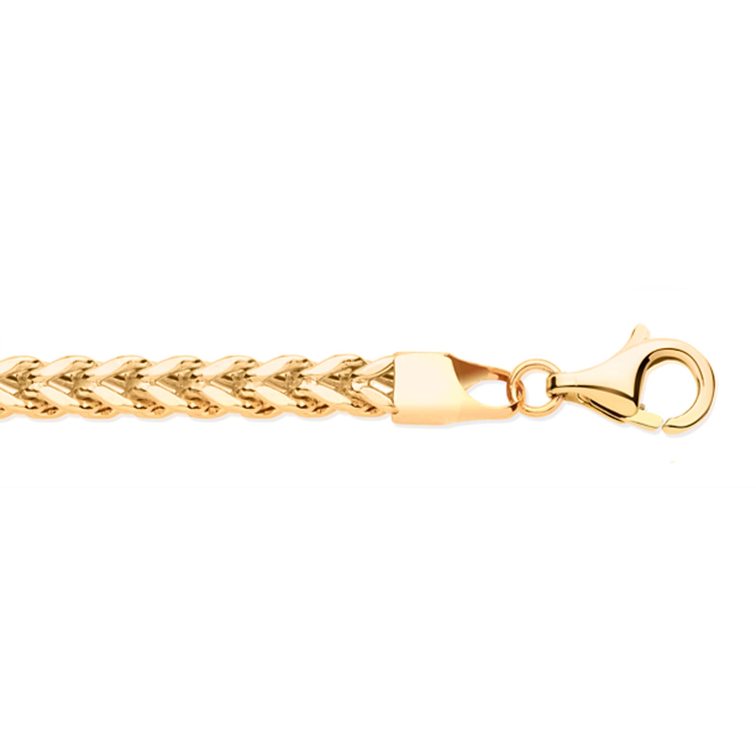 9K Yellow Gold Franco Necklace (Size - 18) with Lobster Clasp, Gold Wt. 5.00 Gms.