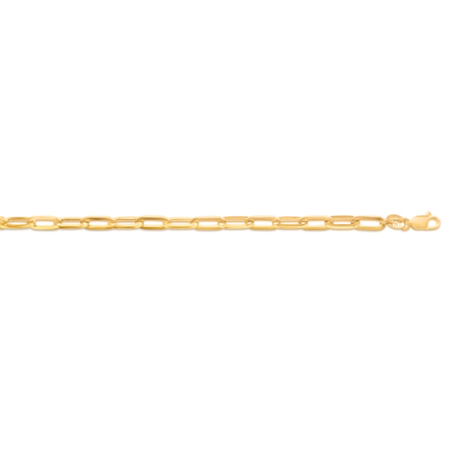 Maestro Collection - 9K Yellow Gold Paperclip Necklace (Size - 20) with Lobster Clasp, Gold Wt. 6.25 Gms.