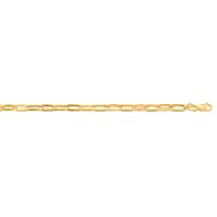 9K Yellow Gold 4.5MM Paperclip Necklace with Lobster Clasp 20 Inch