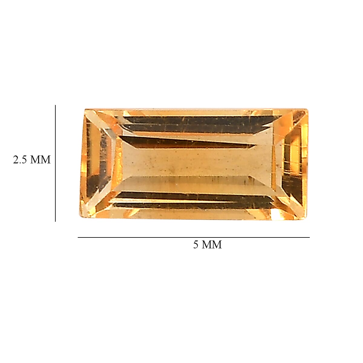 Citrine Baguette Gemstone 0.56 Ct. Citrine Baguette Gemstone 0.56 Ct.