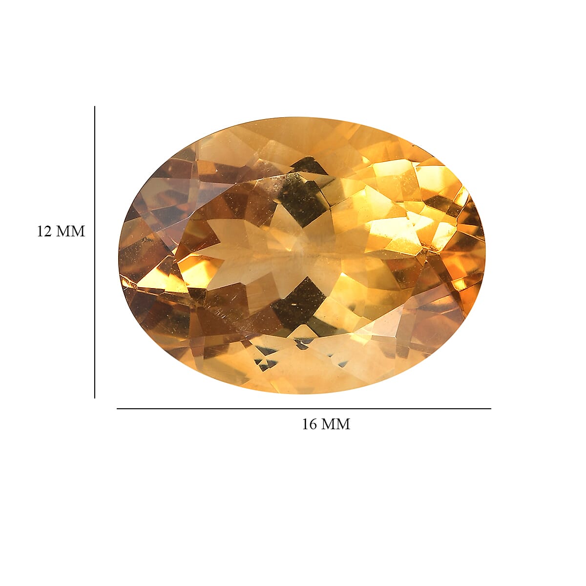 Citrine Oval Shape Gemstone 7.58 Ct.