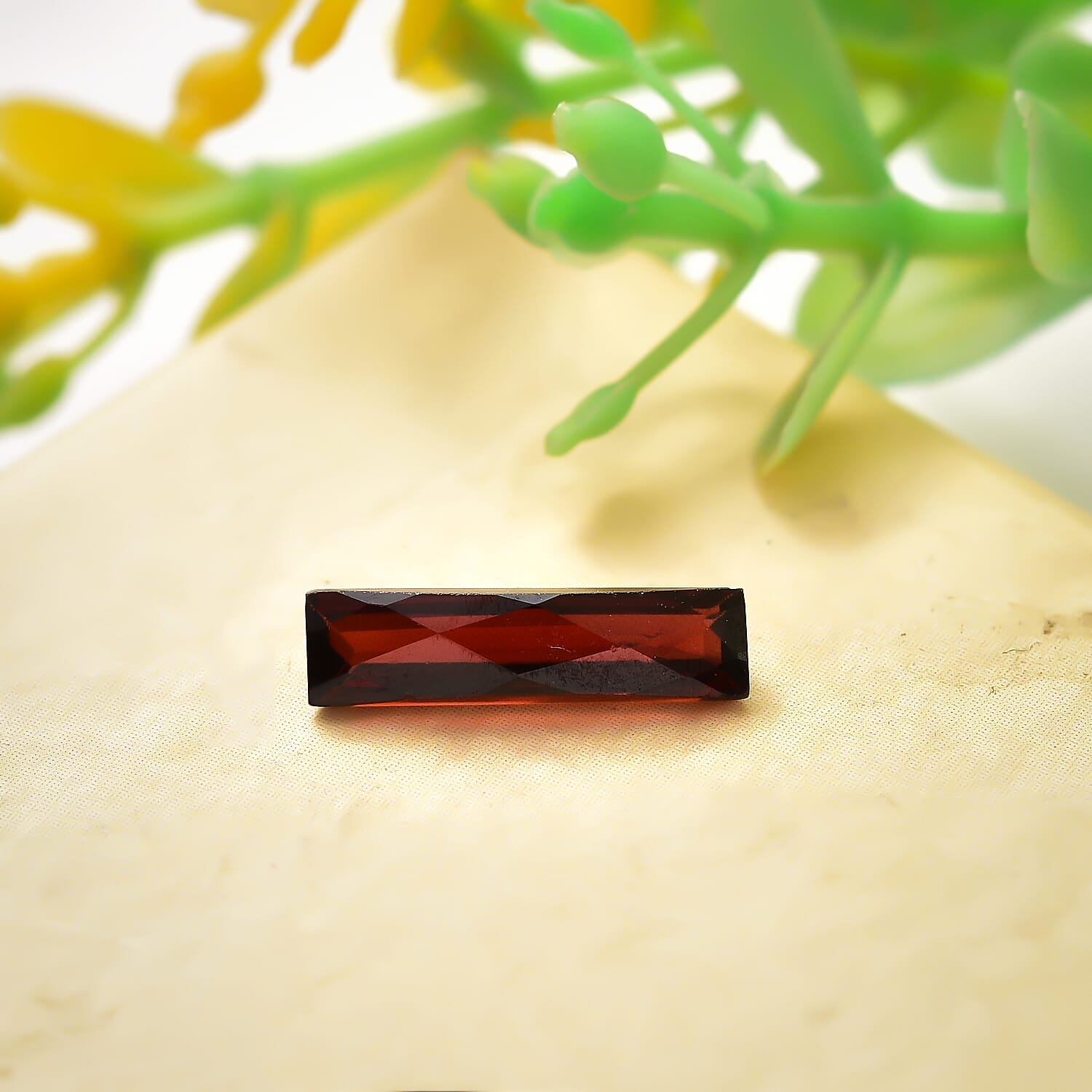 Mozambique Garnet Baguette Gemstone 1.05 Ct.