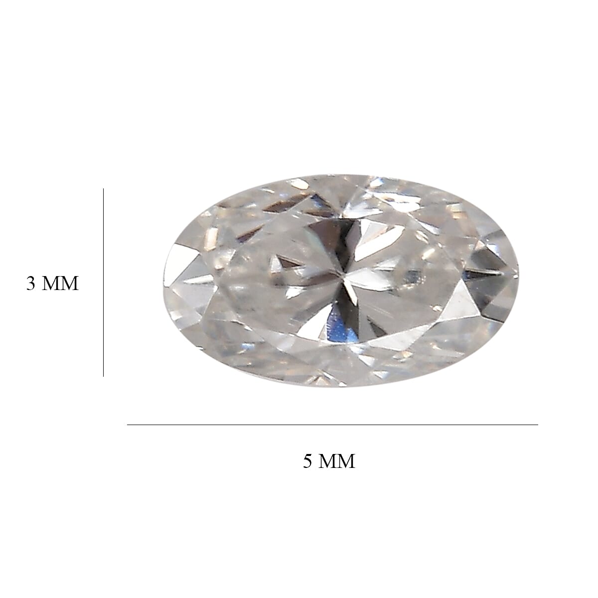 Moissanite Oval Shape Gemstone 0.2 Ct. - 5x3 mm Moissanite Oval Shape Gemstone 0.2 Ct. - 5x3 mm